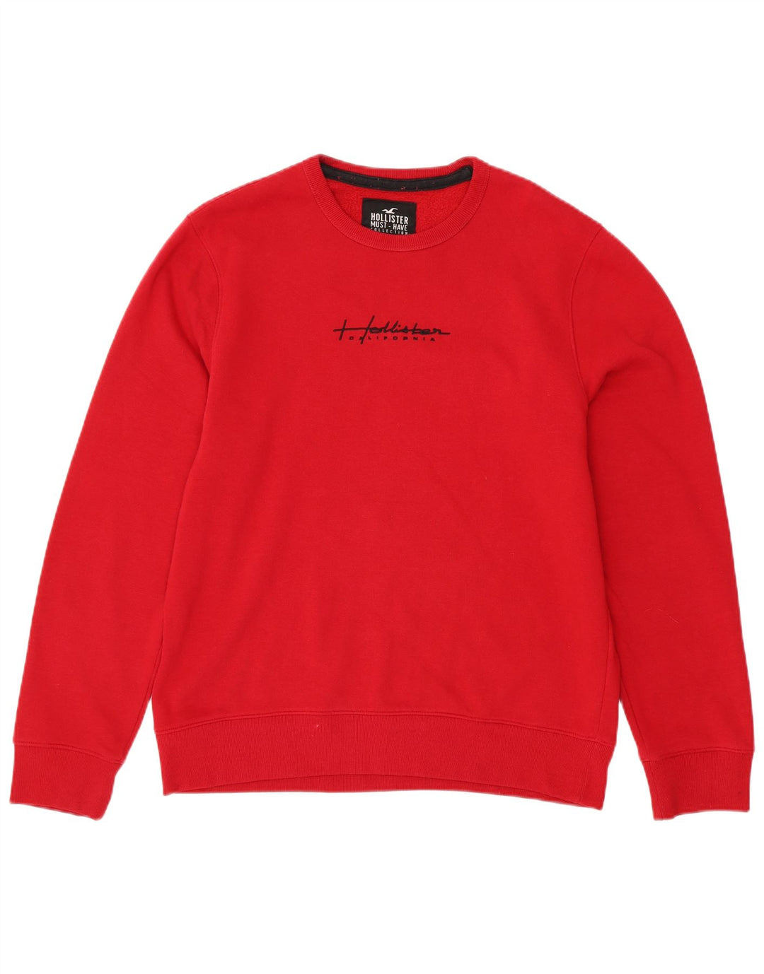 HOLLISTER Herren-Sweatshirt mit Grafik, groß, aus roter Baumwolle