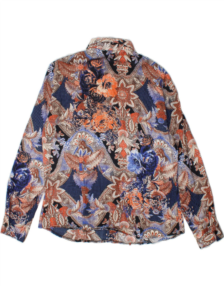 VINTAGE Womens Shirt EU 40 Medium Multicoloured Fair Isle Cotton Vintage Vintage and Second-Hand Vintage from Messina Hembry 