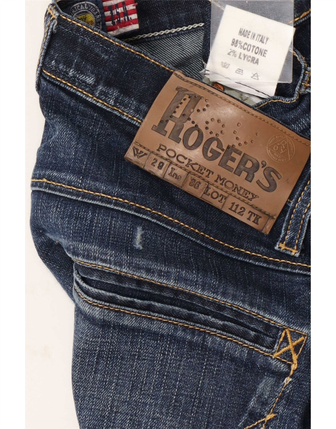 Roy Rogers Damen Slim Jeans W29 L30 Blaue Baumwolle