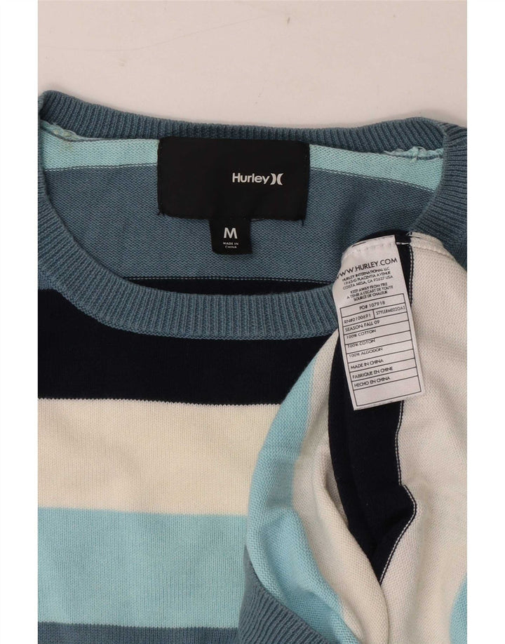 Hurley Herren-Pullover mit Rundhalsausschnitt, mittelgroß, mehrfarbig, gestreift, Baumwolle