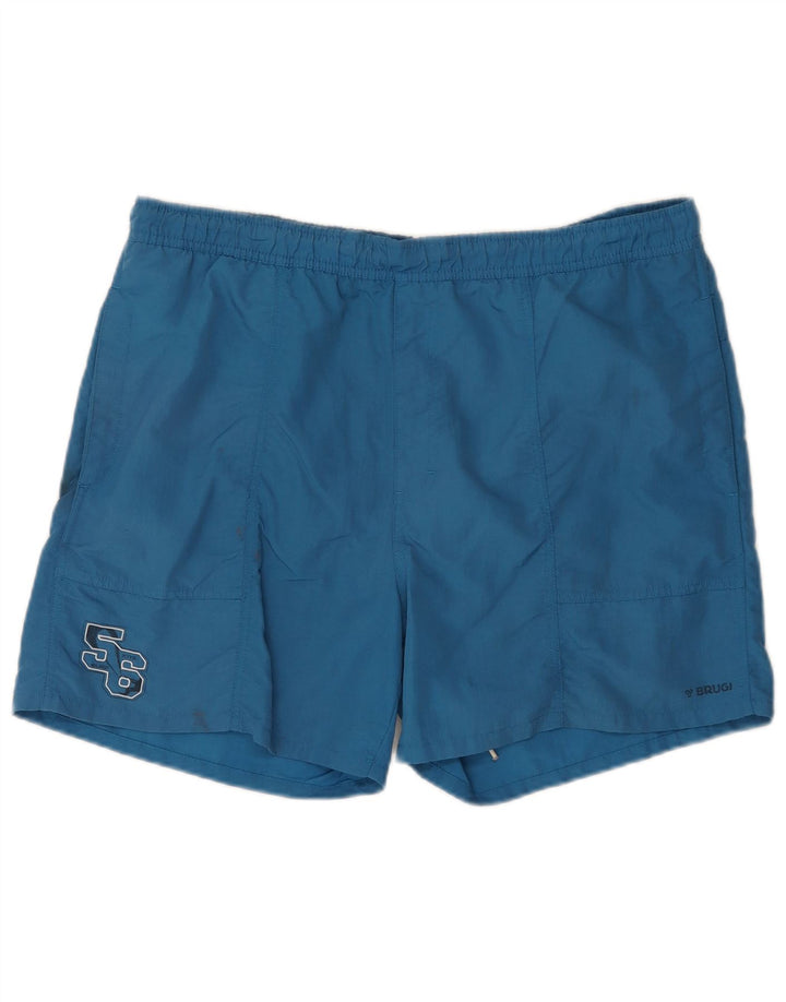 Brugi Herren Badeshorts mit Grafik, 2XL, Blau, Polyamid