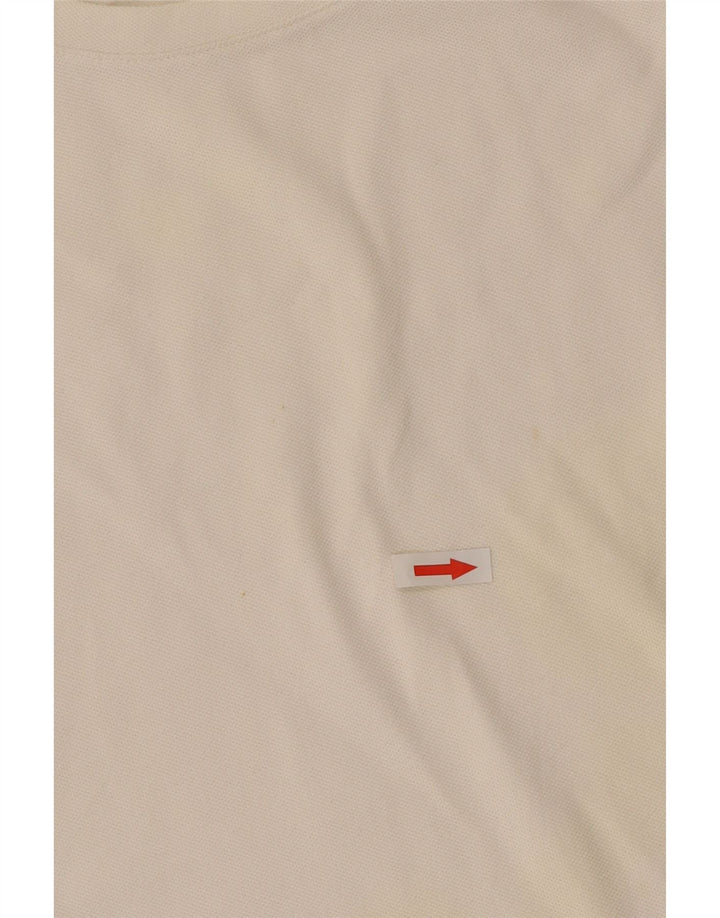 Lacoste Damen T-Shirt Top Größe 42 Große weiße Baumwolle