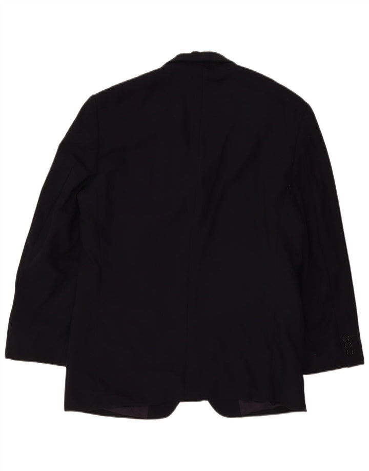 Marks & Spencer Herren-Blazer mit 3 Knöpfen, UK 38, Mittelblau, Schurwolle
