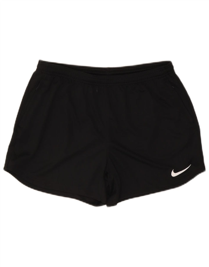 Nike Damen Dri Fit Sport Shorts UK 12 Medium Schwarz Polyester