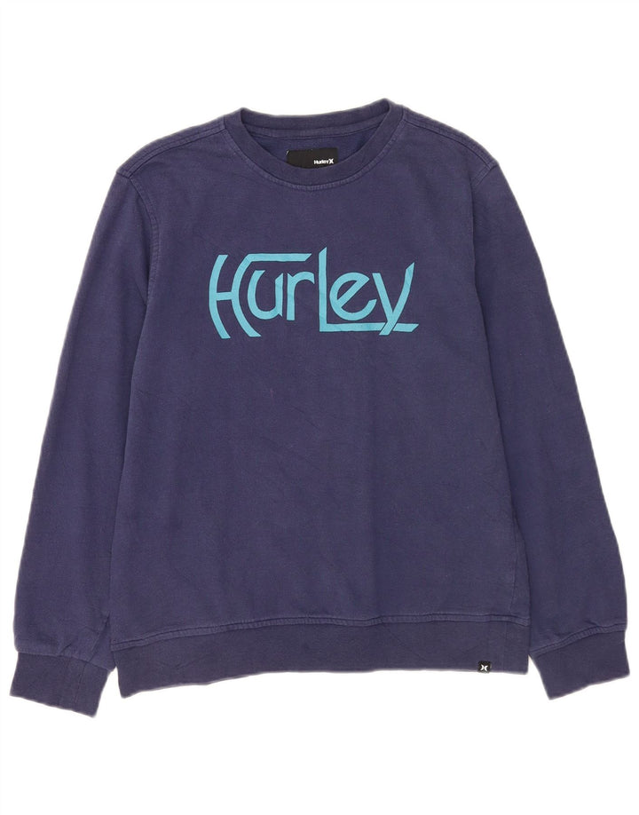 Hurley Grafik-Sweatshirt für Damen, UK 16, Größe L, Marineblau, Baumwolle