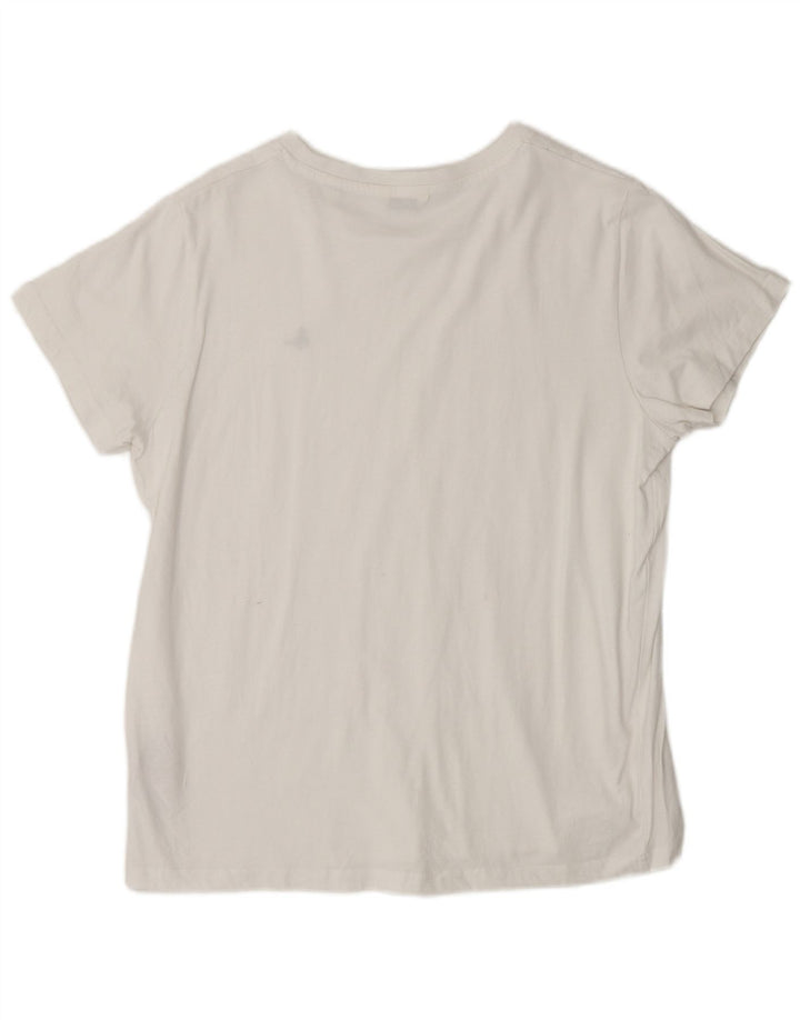 JACK WILLS Damen T-Shirt Top UK 12 Mittelweiße Baumwolle