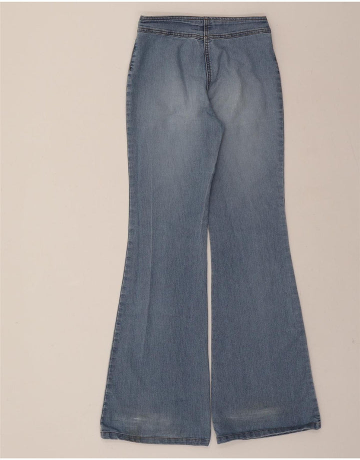 EXPLORER Womens Flared Jeans UK 10 Small W28 L34 Blue Cotton Vintage Explorer and Second-Hand Explorer from Messina Hembry 