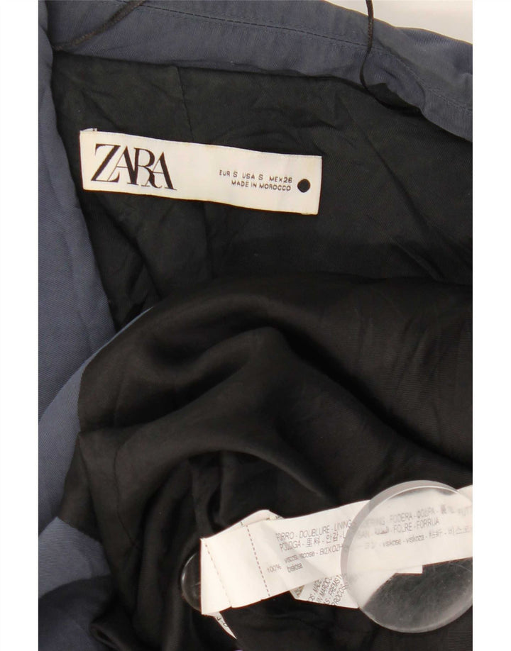 Zara Damen-Blazer mit 1 Knopf, übergroß, Gr. 10, Größe S, Marineblau, Viskose