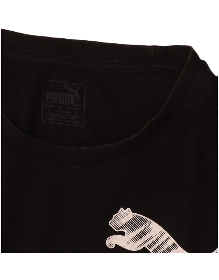 Puma Herren Grafik T-Shirt Top Small Schwarz
