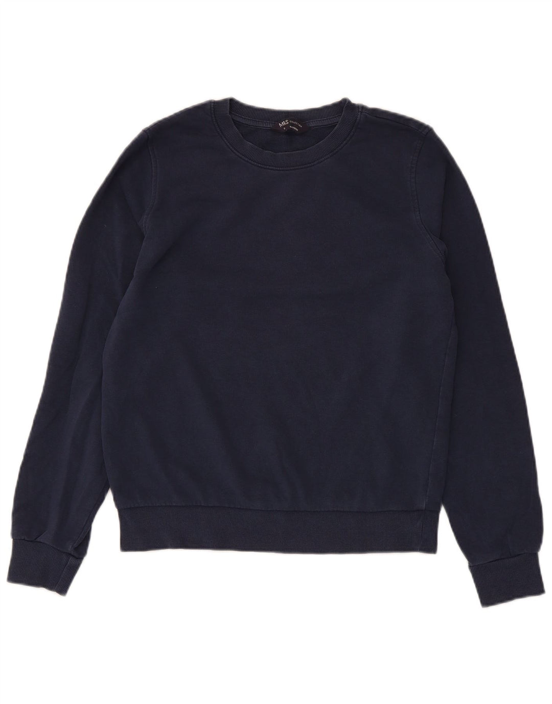 Marks & Spencer Damen-Sweatshirt-Pullover, Größe S, Marineblau, Baumwolle