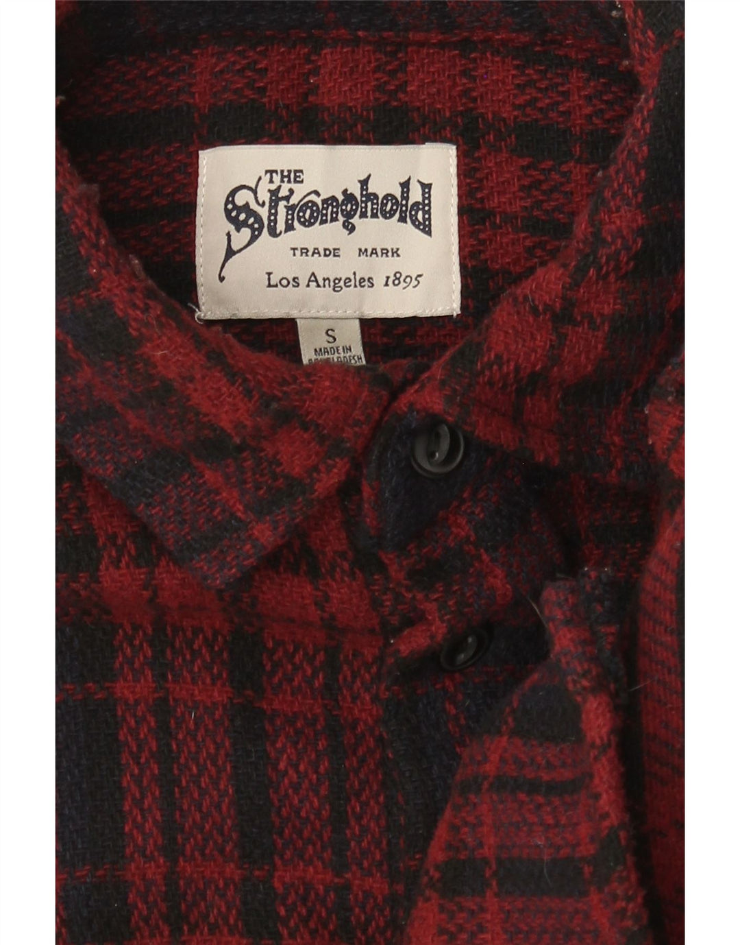 The Stronghold Herren-Flanellhemd, klein, rot kariert