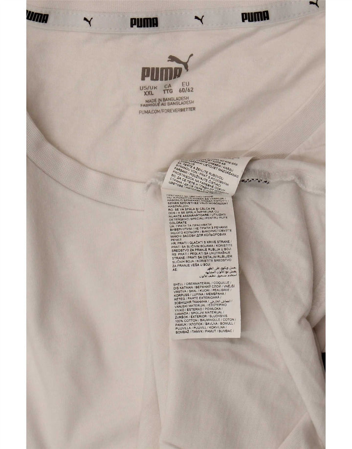 Puma Herren T-Shirt Top 2XL Weiße Baumwolle
