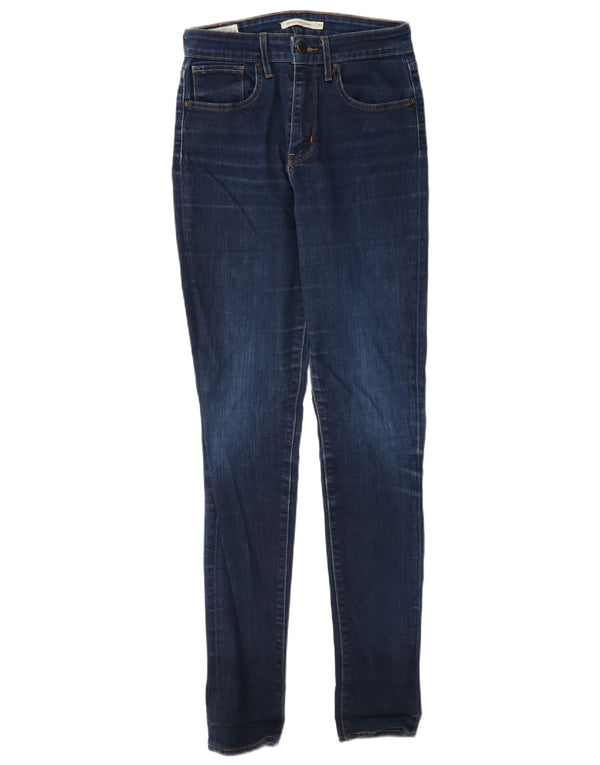 Levi's Damen 721 High Rise Skinny Jeans W27 L32 Marineblau Baumwolle