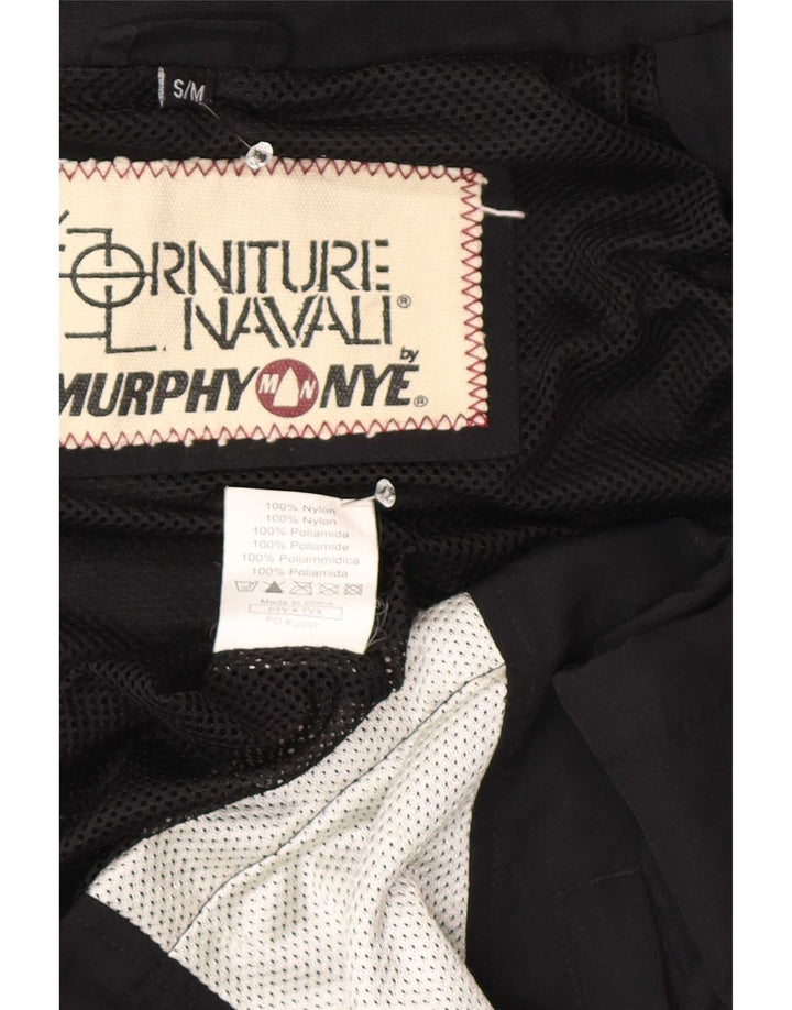 Murphy & Nye Herren-Regenjacke mit grafischer Kapuze, Gr. 36, Größe S, Schwarz, Farbblock