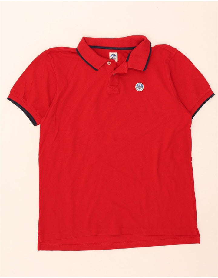 North Sails Herren-Poloshirt mit Grafik, XL, rot gestreift