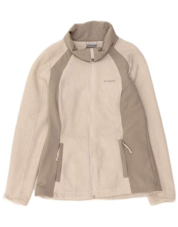 Columbia Damen Fleecejacke UK 12 Medium Off White Colourblock Polyester