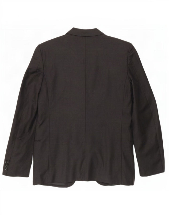 Valentino Herren-Blazerjacke mit 1 Knopf IT 48 Mittelgraue Schurwolle