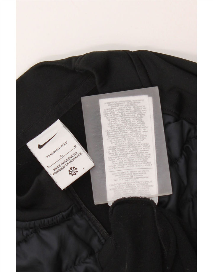 Nike Herren Therma-Fit Pullover-Trainingsanzug-Oberteil, mittelgroß, Schwarz, Farbblock