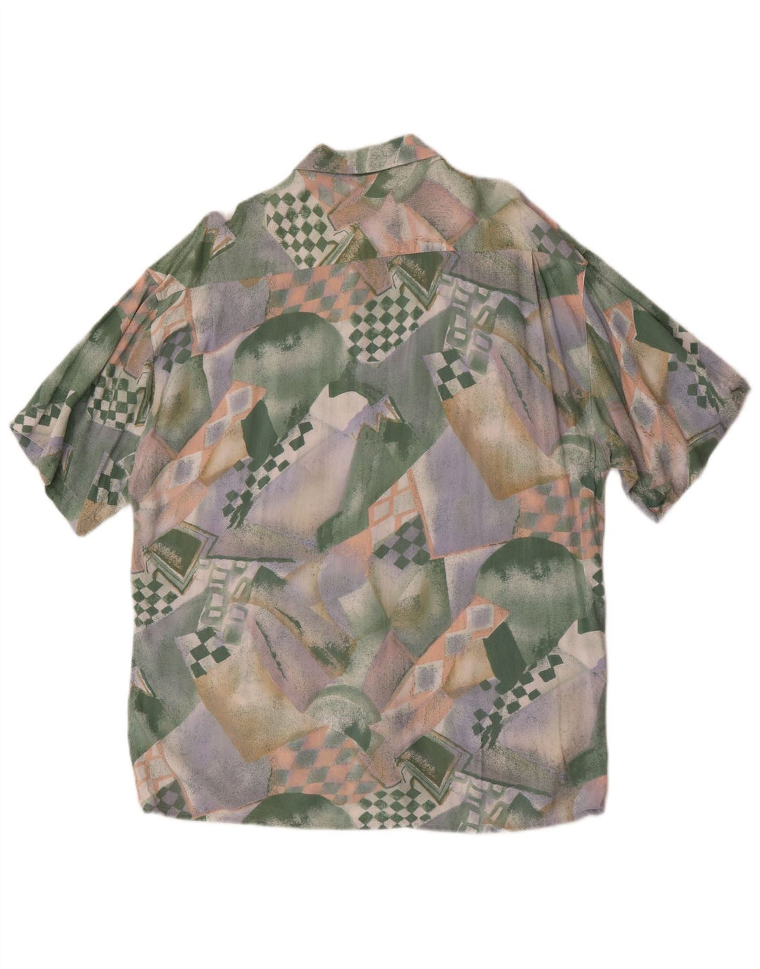 Vintage Herren Hemd mit abstraktem Muster, Größe 41/42, groß, mehrfarbig