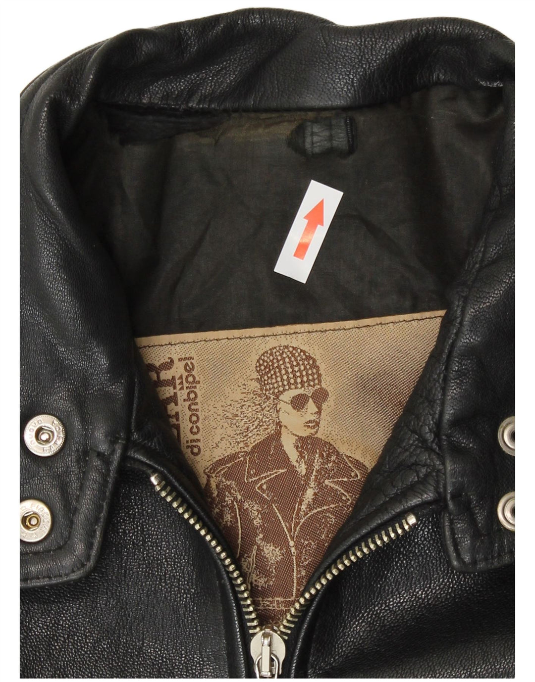 Conbipel Damen Lederjacke UK 14 Mittelschwarzes Leder