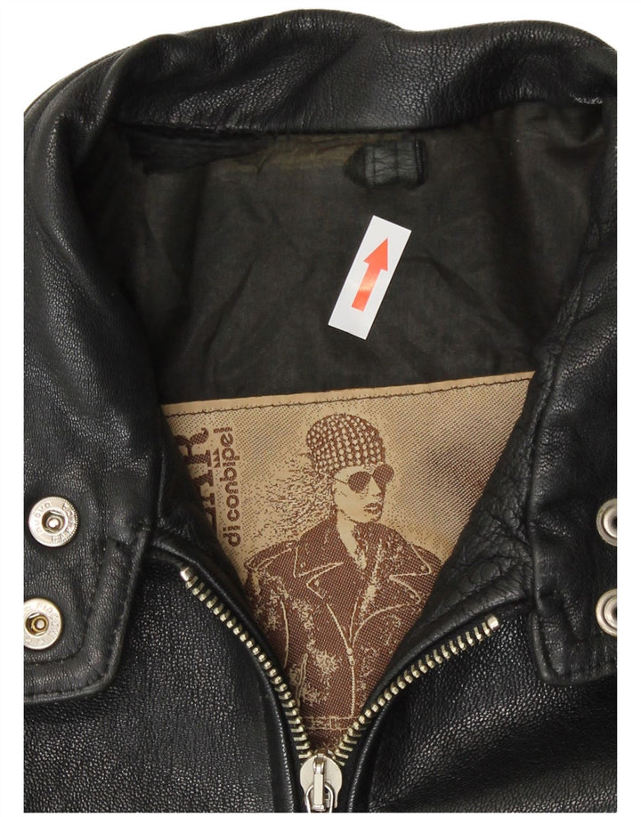 Conbipel Damen Lederjacke UK 14 Mittelschwarzes Leder