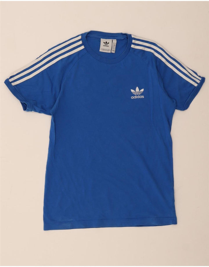 Adidas Herren T-Shirt Top Small Blau Baumwolle