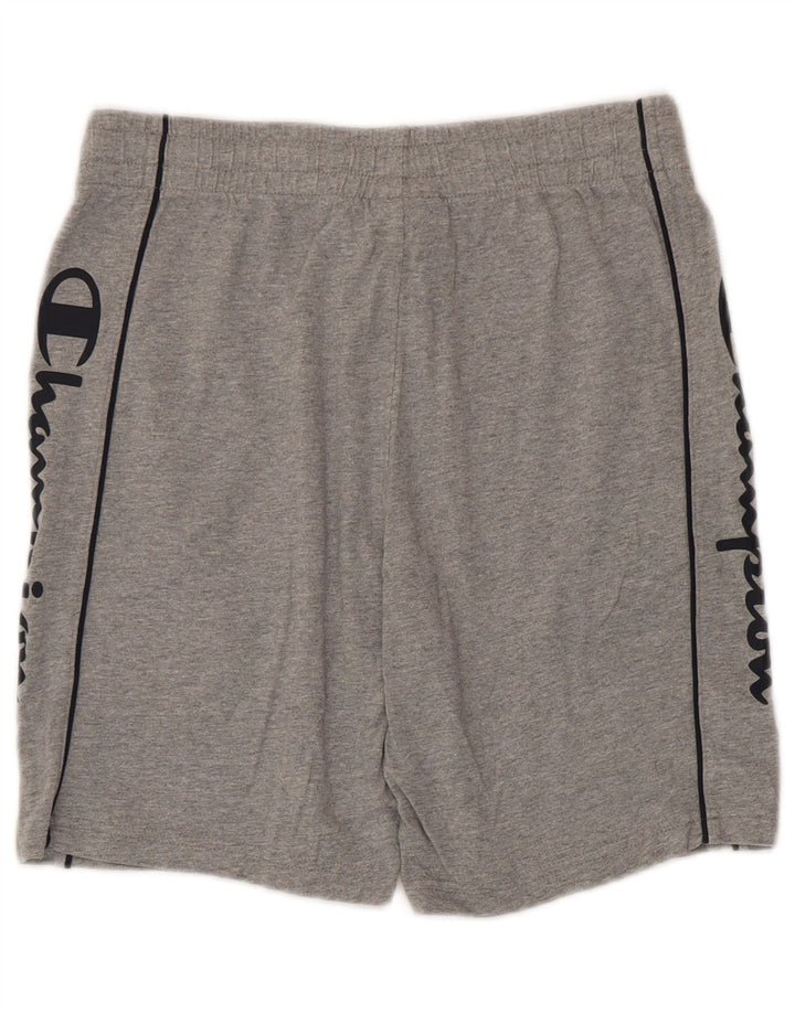 Champion Herren-Sportshorts mit Grafik, Größe S, grau gesprenkelte Baumwolle