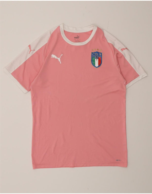 Puma Mädchen Italia T-Shirt Top 15–16 Jahre Rosa Farbblock