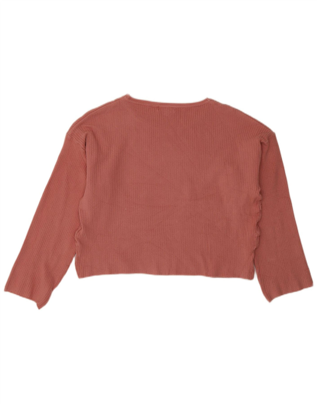 Topshop Damen Übergroßes Top Langarm UK 10 Small Rosa Acryl