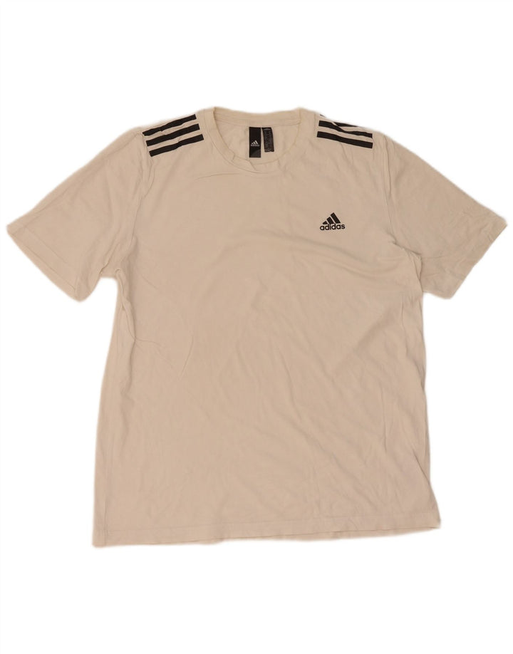 Adidas Herren T-Shirt Top Mittelweiße Baumwolle