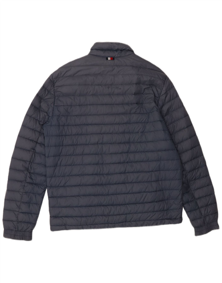 Tommy Hilfiger Herren Wattierte Jacke UK 40 Large Marineblau Polyamid