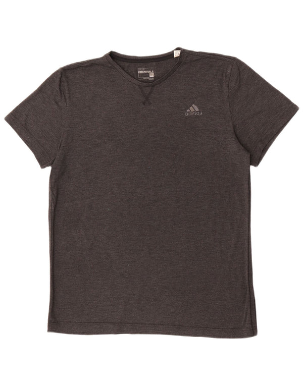 Adidas Herren Climalite T-Shirt Top Large Grau Polyester