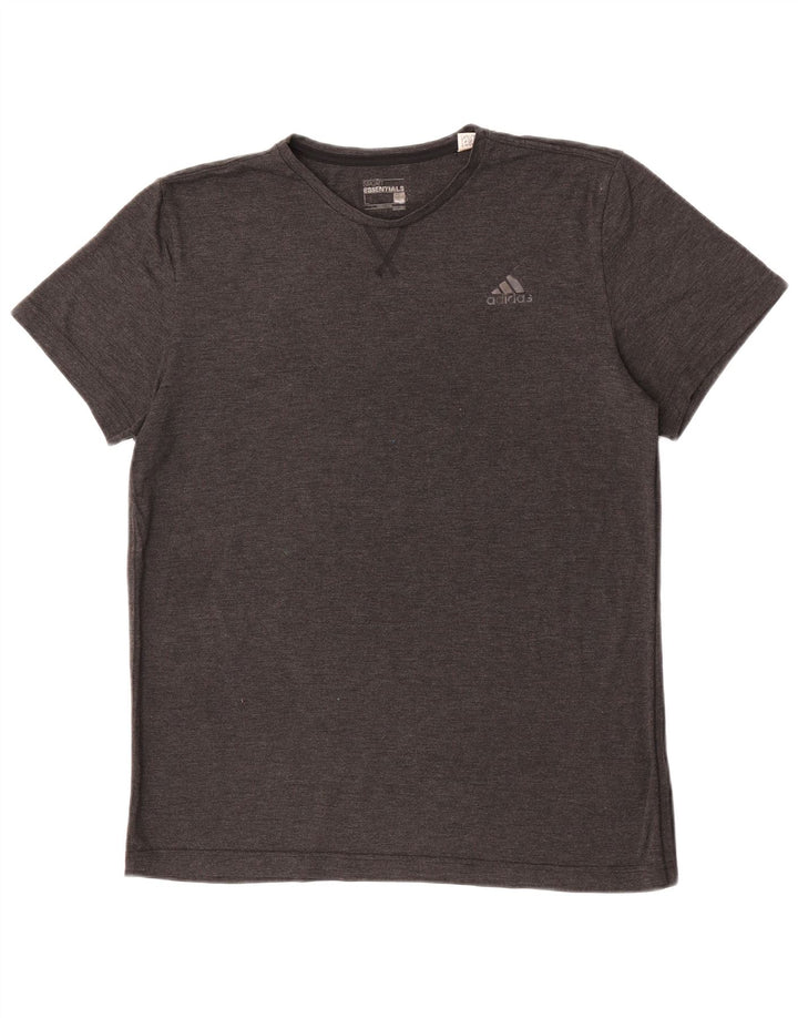 Adidas Herren Climalite T-Shirt Top Large Grau Polyester