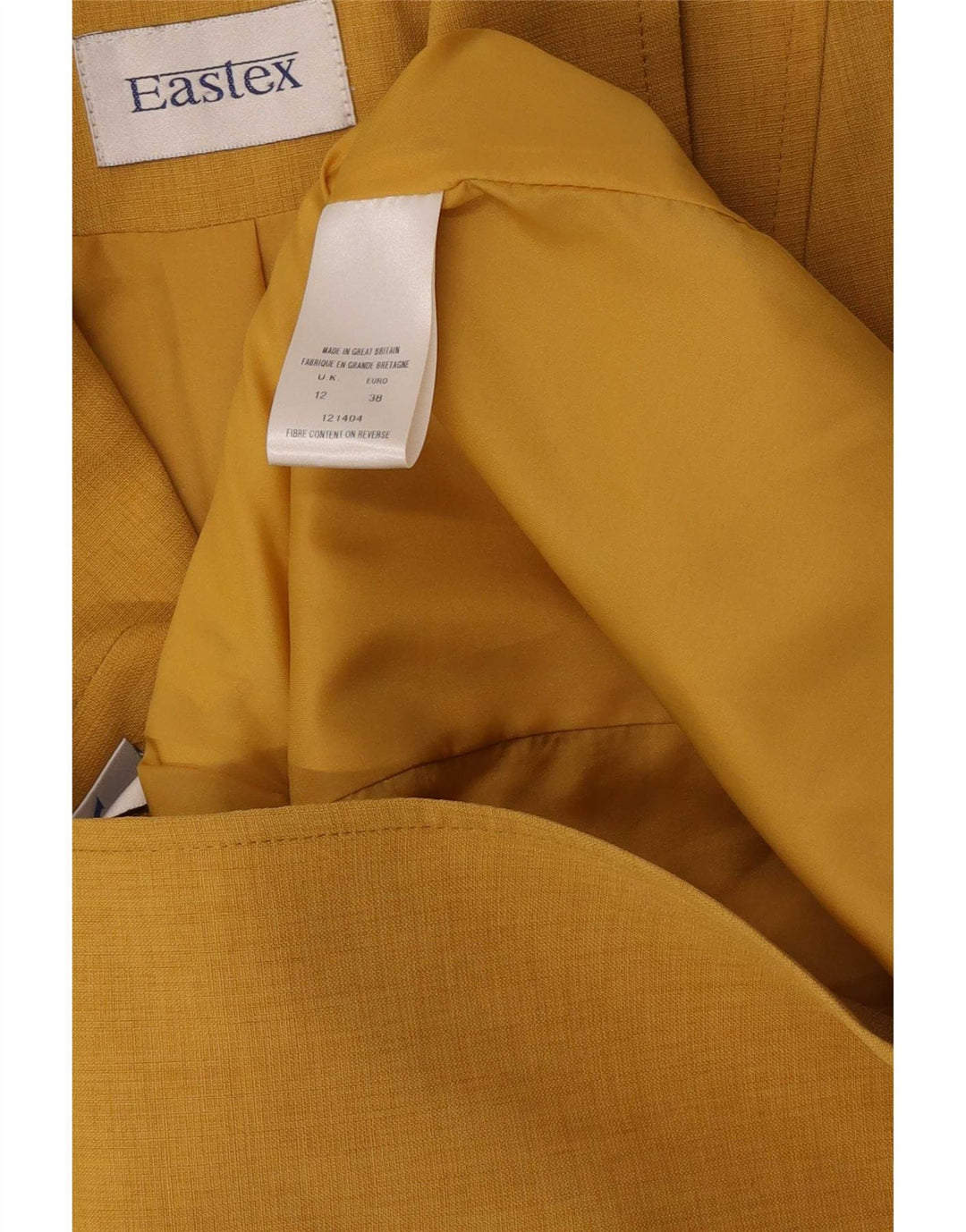 Eastex Damen-Blazerjacke mit 3 Knöpfen, UK 12, Mittelgelb, Polyester