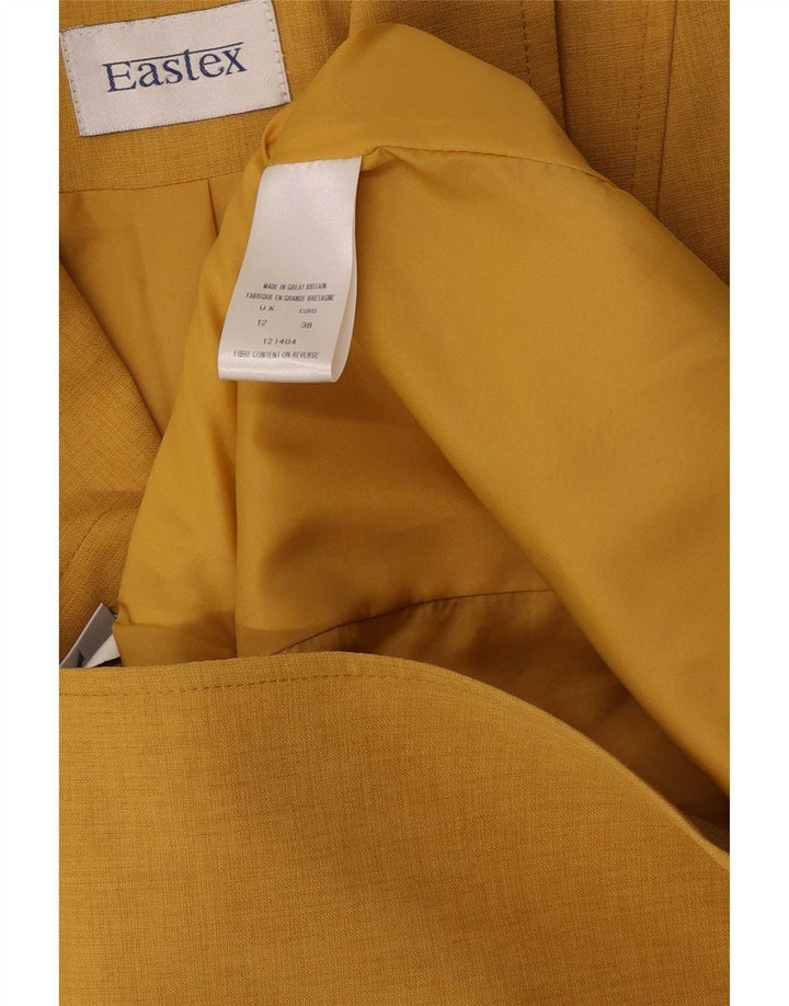 Eastex Damen-Blazerjacke mit 3 Knöpfen, UK 12, Mittelgelb, Polyester