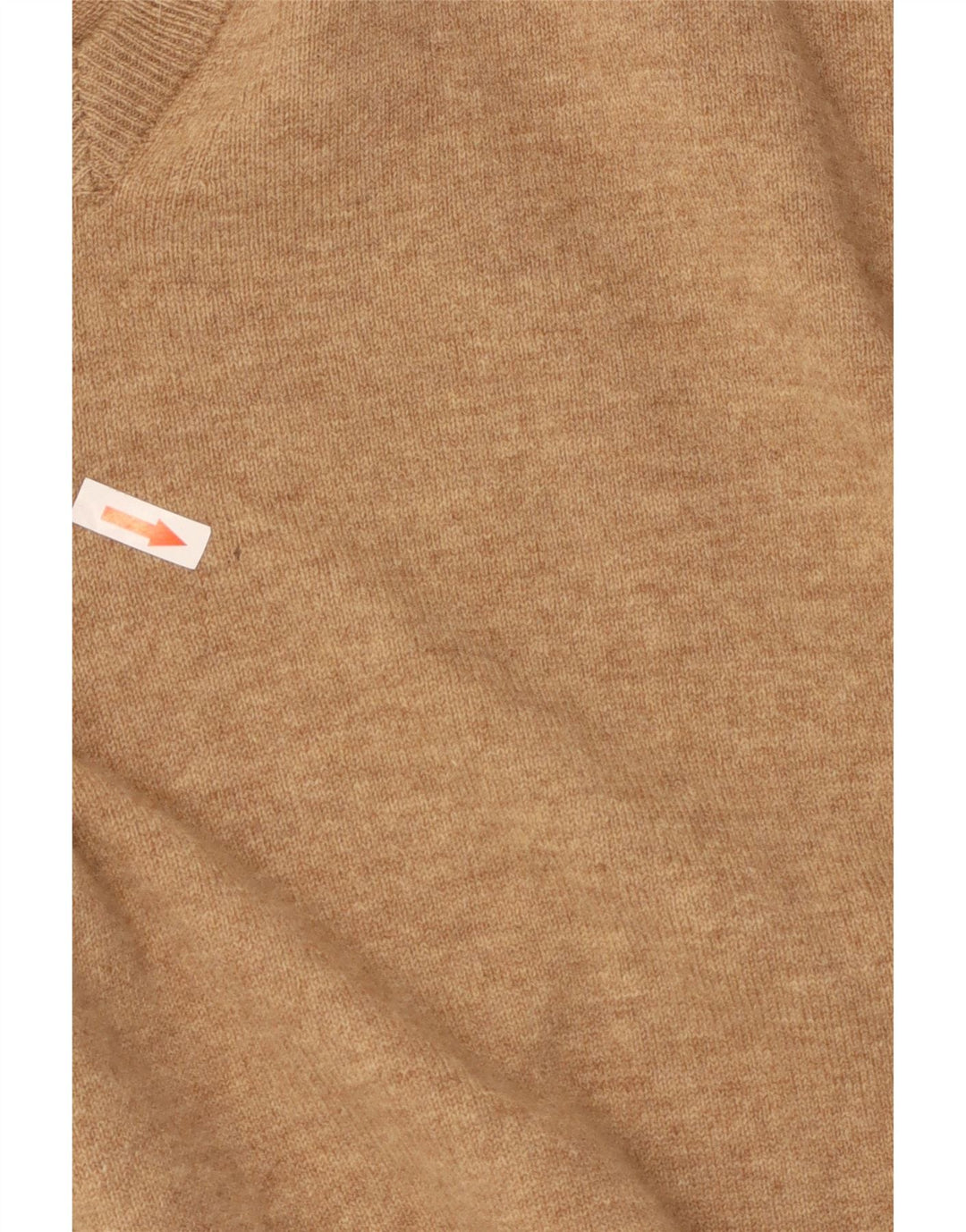 Massimo Dutti Herren-Pullover mit V-Ausschnitt, XL, beige Wolle