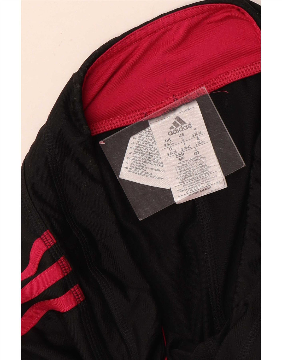 Adidas Damen Climalite Trainingshose UK 8/10 Small Schwarz Polyester