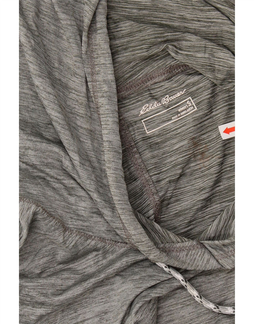 EDDIE BAUER Womens Oversized Hooded Top Long Sleeve UK 10 Small Grey Vintage Eddie Bauer and Second-Hand Eddie Bauer from Messina Hembry 
