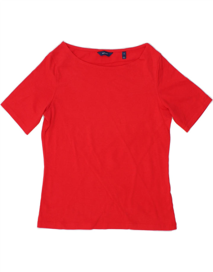 GANT Womens T-Shirt Top UK 10 Small Red Vintage Gant and Second-Hand Gant from Messina Hembry 