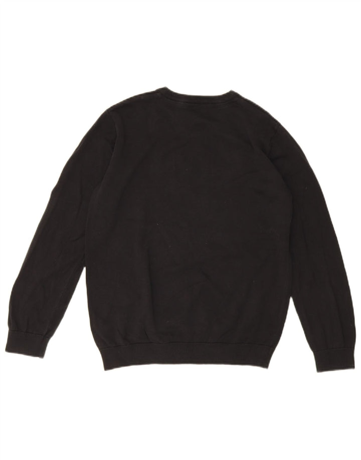 Marks & Spencer Jungen-Pullover mit V-Ausschnitt, 13–14 Jahre, schwarze Baumwolle