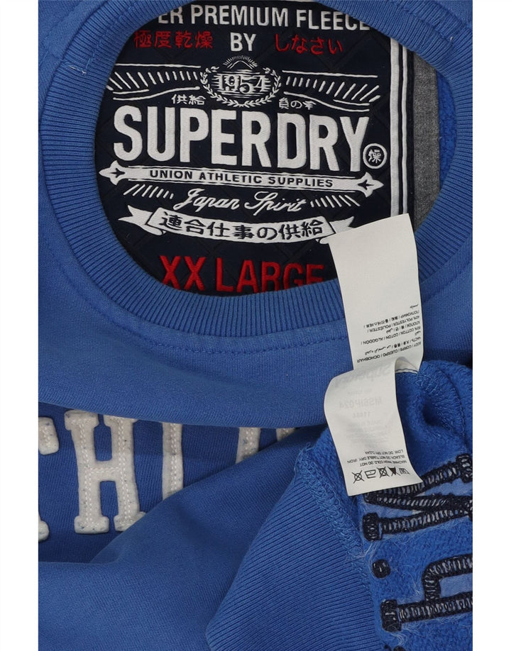 Superdry Herren Grafik-Sweatshirtpullover 2XL Blau Baumwolle