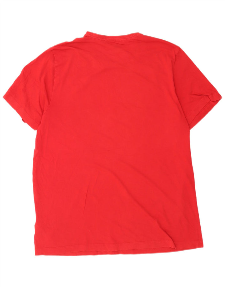 Puma Herren T-Shirt Top 2XL Rot Baumwolle