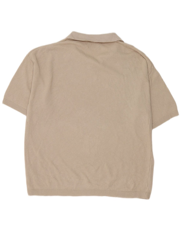 Jack & Jones Herren-Pullover mit Polokragen, kurzärmelig, XL, Beige, Baumwolle