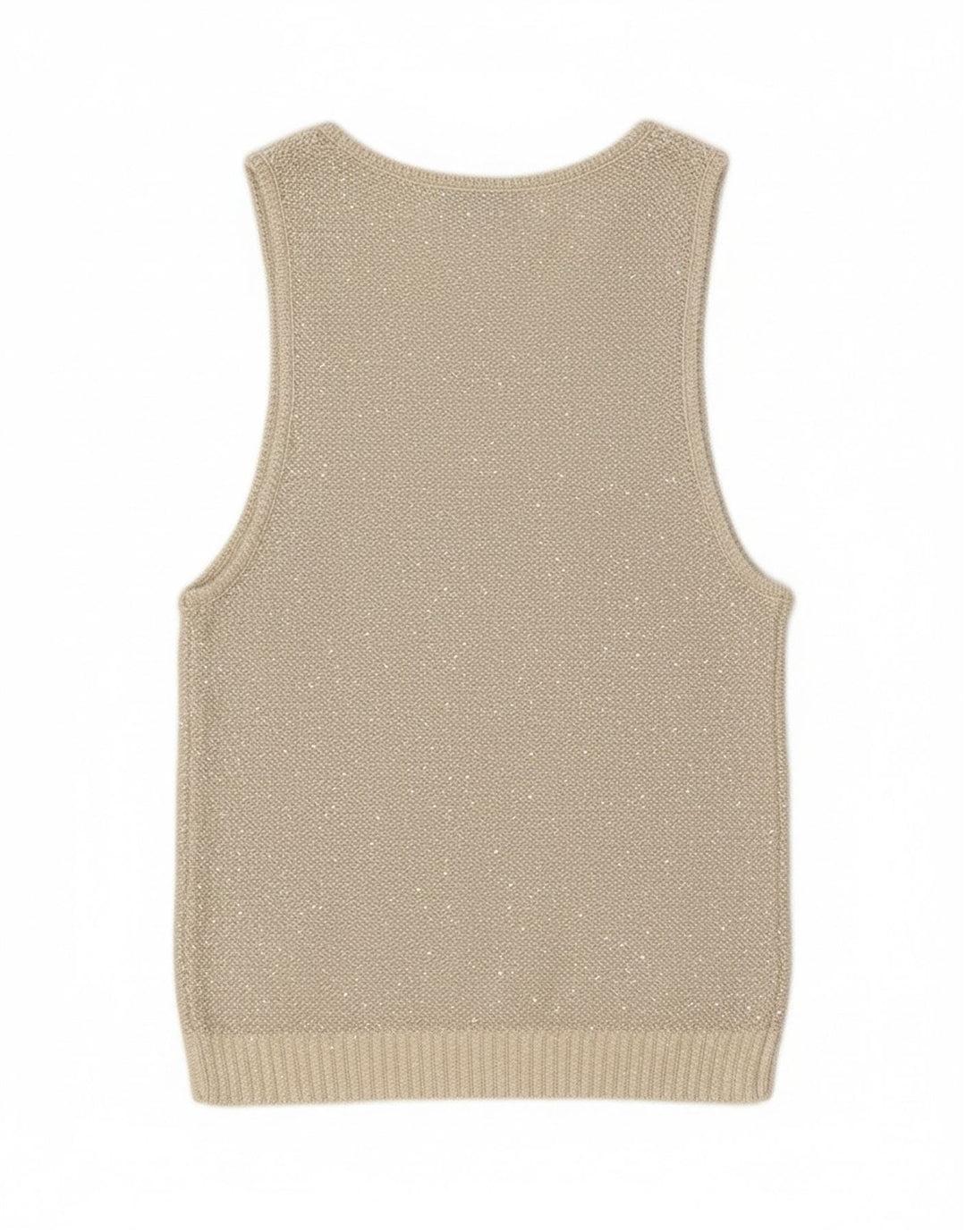 Zara Damen Strickweste Top UK 12 Mittelgraues Polyester