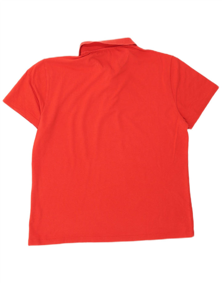 TRUSSARDI JEANS Mens Polo Shirt Large Red