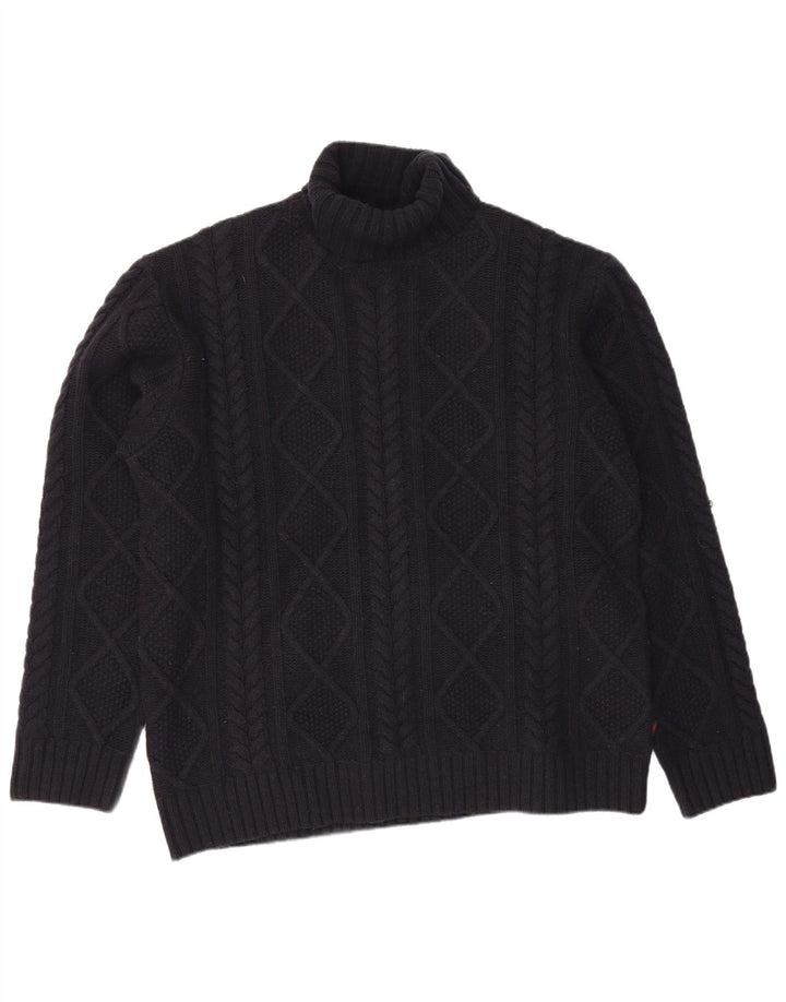 Kappa Herren Rollkragenpullover 2XL Marineblaue Wolle