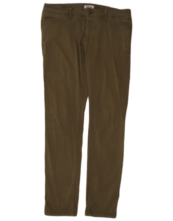 TOMMY HILFIGER Herren Slim Chinohose W31 L32 Khaki Baumwolle