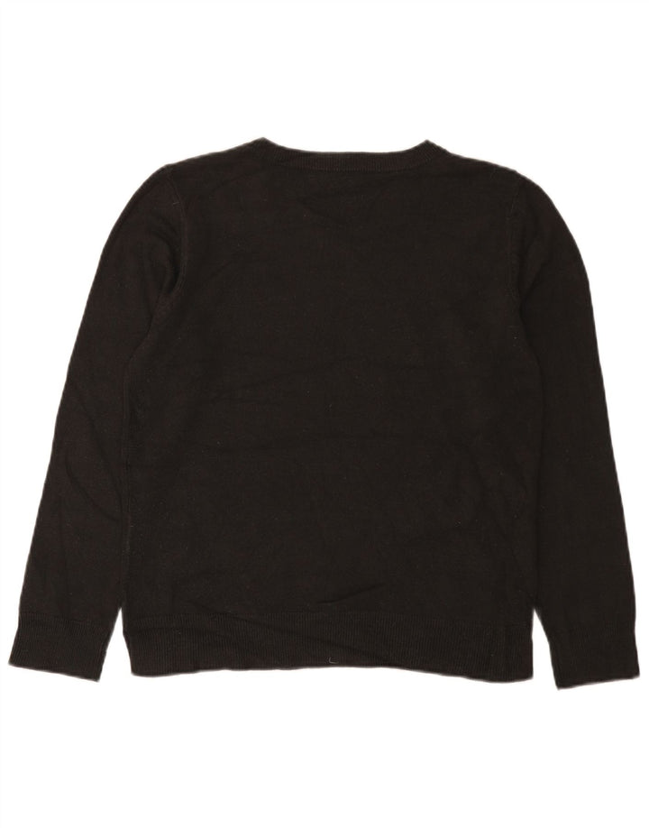Marks & Spencer Damen-Pullover mit Rundhalsausschnitt, Gr. 12, Mittelschwarz, Acryl