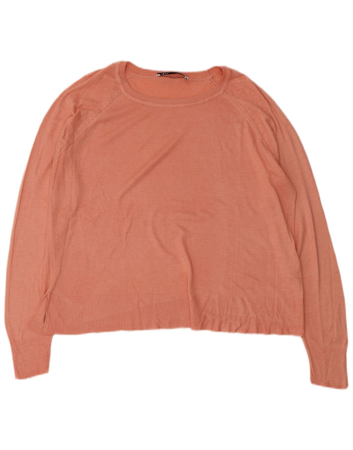 Zara Damen-Oversize-Blusenoberteil, Gr. 10, klein, rosa Viskose