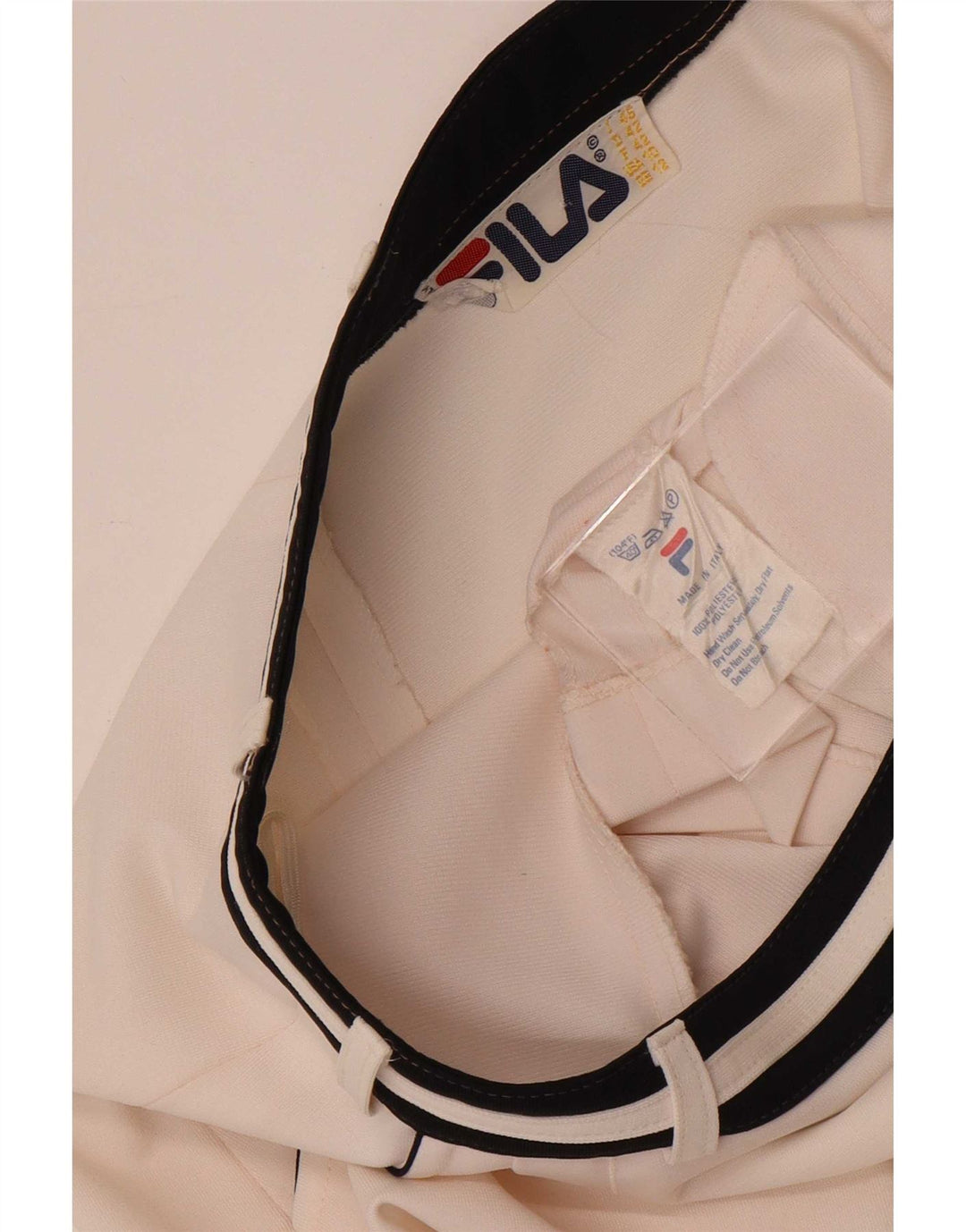 Fila Mini-Tennisrock für Damen, UK 12, Mittelweiß, gestreift, Polyester